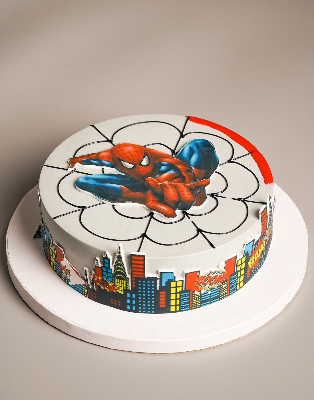 Spiderman photo cake