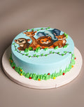 Jungle theme photo Cake