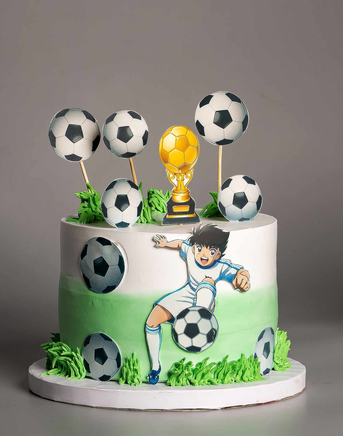 Soccer theme cake