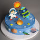 Solar system theme cake