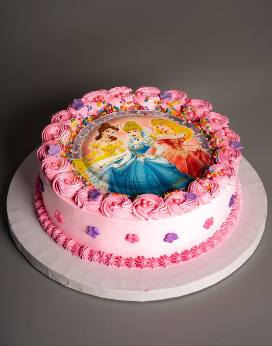 Princess cindrella photo theme cake