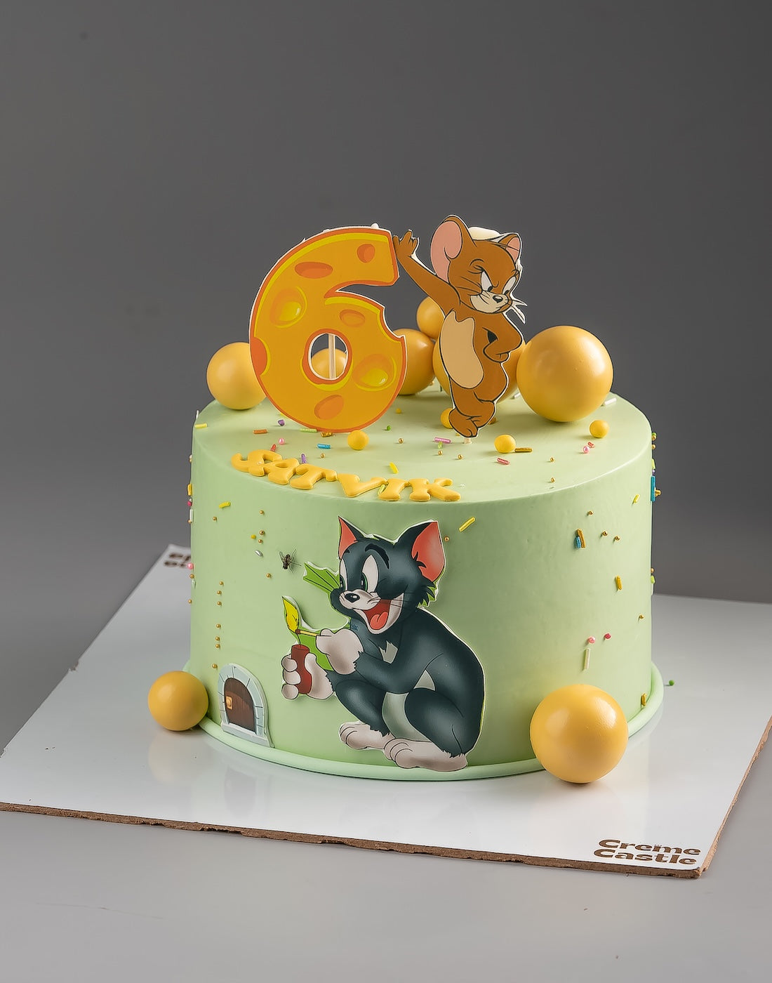 Tom Jerry Green Cake