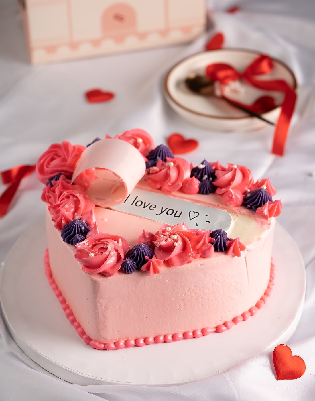 Secret Message Valentine Cake