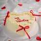 Heart Ribbon Valentine Cake