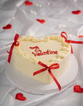 Heart Ribbon Valentine Cake