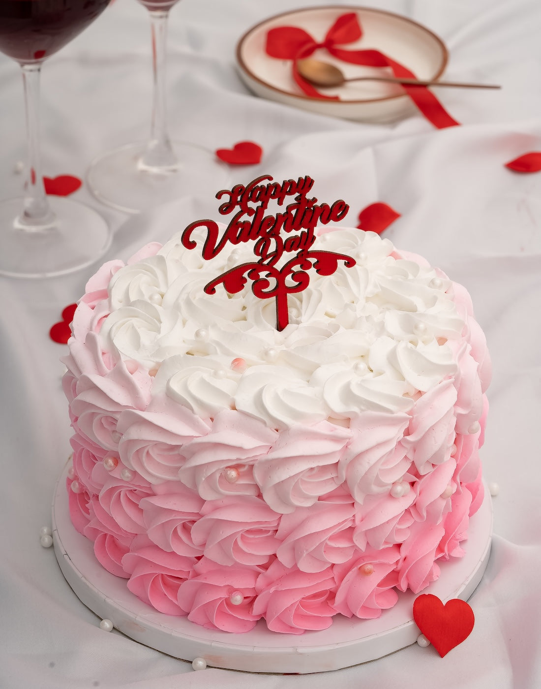 Rosy Valentine Cake