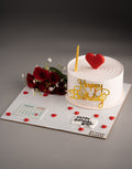 Rose and Heart Cake