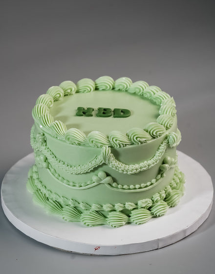 Green Vintage Cake