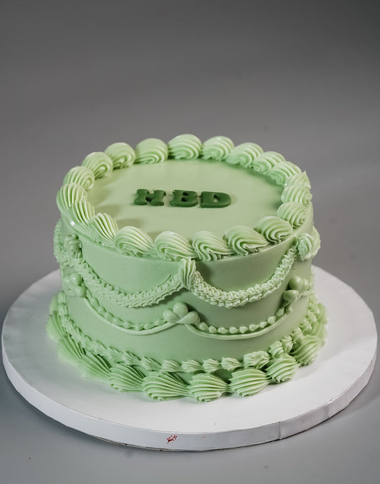 Green Vintage Cake