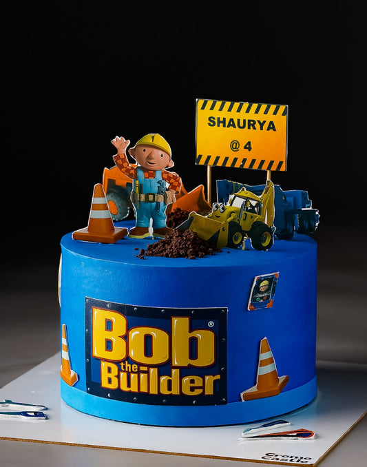 Bob The Builder Theme Cake