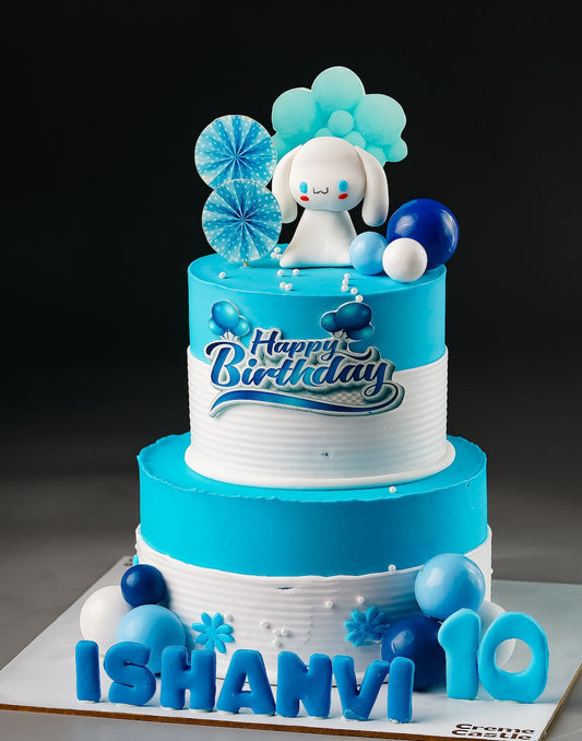 Bunny Theme Birthday Cake
