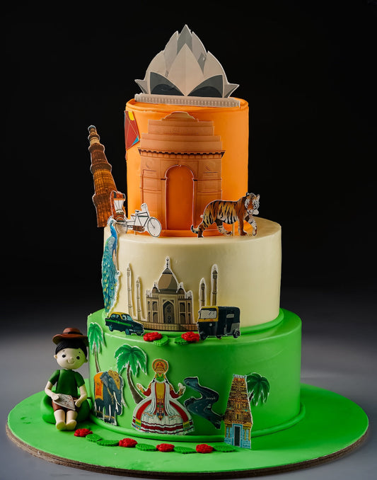 India Theme Celebration Cake