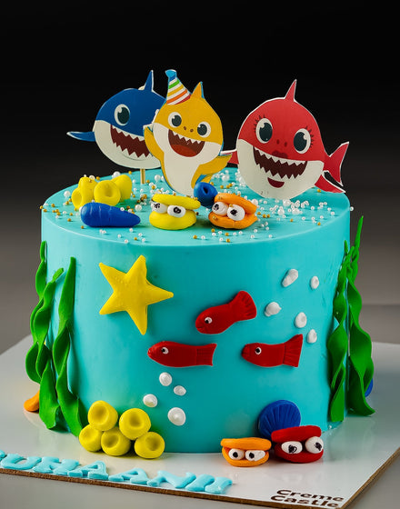 Baby Shark Splash Cake