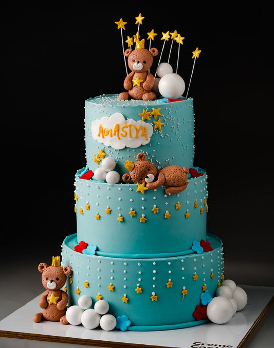 3 Tier Teddy Cake