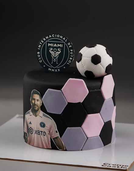 Order Messi Fan Football Cake from Creme Castle