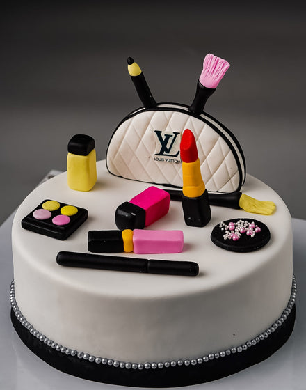 Fashion Makeup Birthday Cake