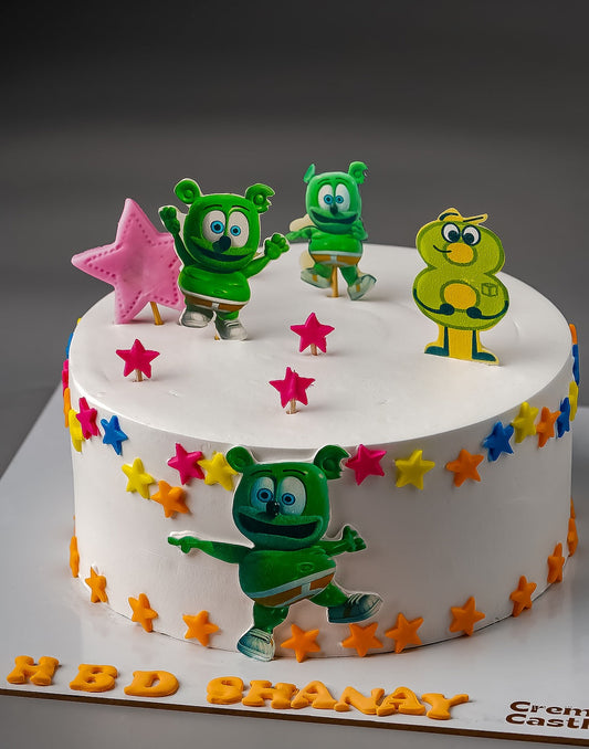 Gummy Cartoon Cake