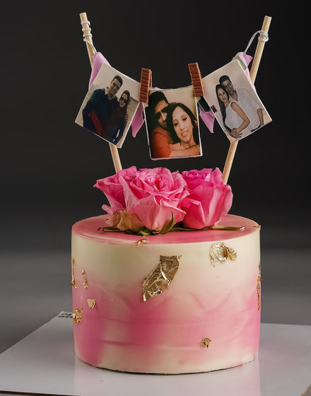 Photo Floral Ombre Cake