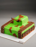 Army Tank Shaped Cake