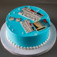 Fathers Day News Lover Custom Cake