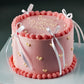 Pink Vintage Ribbon Cake