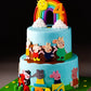 Peppa Pig Rainbow Cake (Fondant)