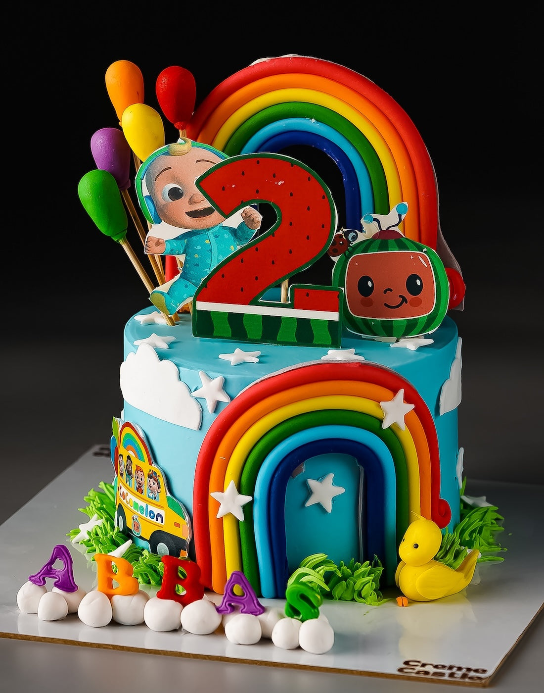 Cocomelon Rainbow Duck Cake