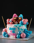 Baby Shower Teddy Bow Cake