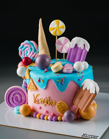 Candy n Ice Cream Cone Cake