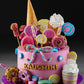 Candy Cone Macaron Cake