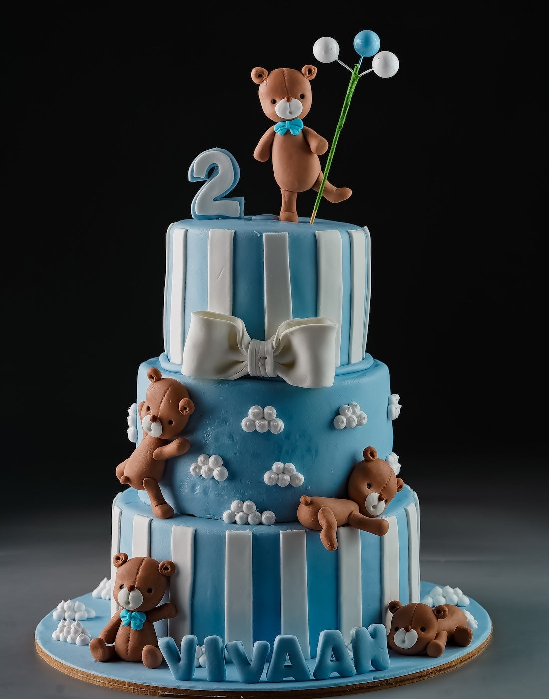 Cloudy Teddy Baby Cake