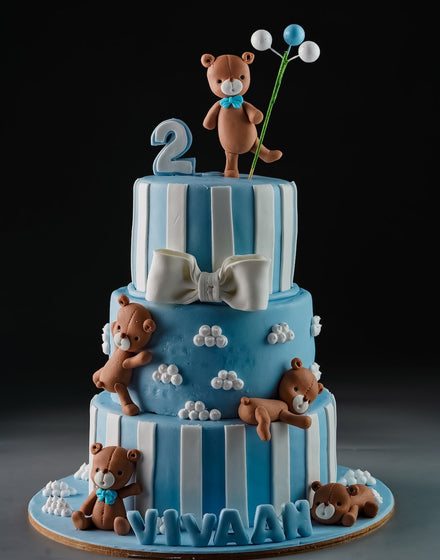 Cloudy Teddy Baby Cake