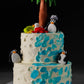 Penguin Ombre Cream Cake