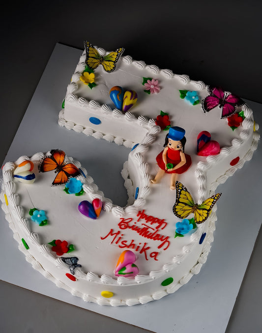 Butterfly Number Cake