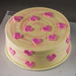 White Heart Sprinkle Cake