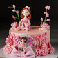 Pink Flower Girl Cake