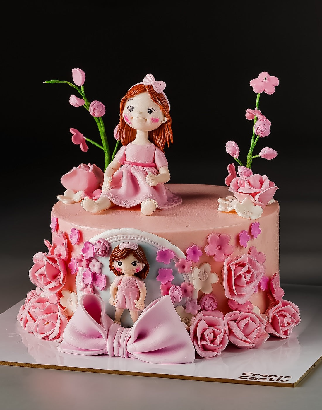 Pink Flower Girl Cake