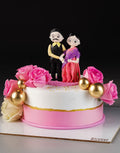 Floral Couple Celebration Cake