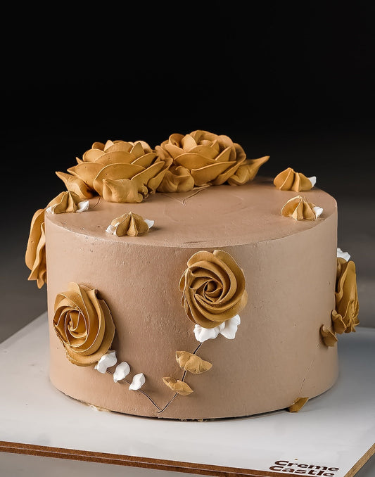 Earth Toned Bloom Cake