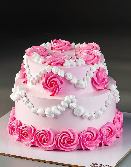 Pink Garden Bloom Cake