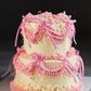 Pink Bow Cake for Engagement  - Creme Castle