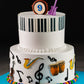 Piano music cake