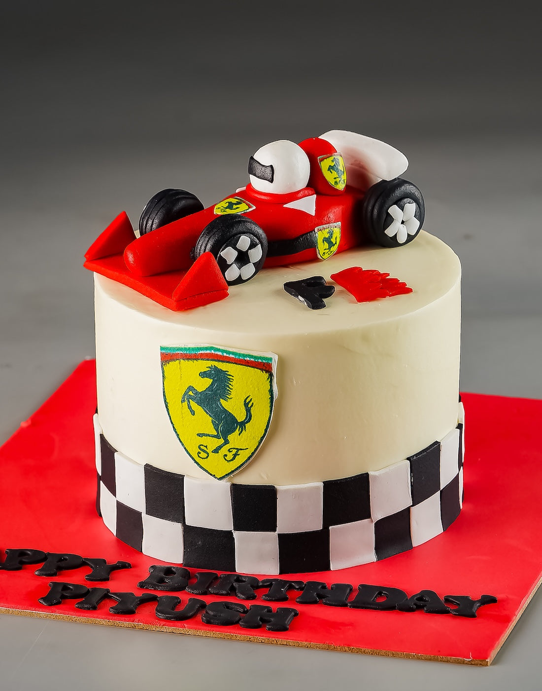 Ferrari Racing Cream Cake