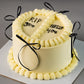 White Bow Ribbon Girl Cake
