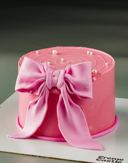 Pink Bow Cake