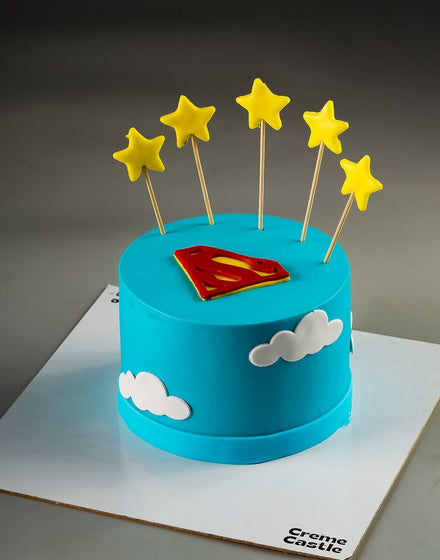 Superman 1st Birthday Cake for Son - Creme Castle