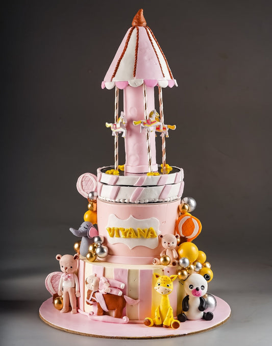 Jungle Carnival Fondant Cake