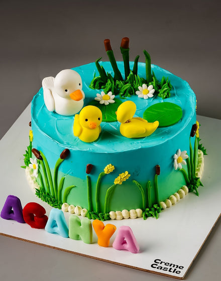 Duckling Underwater Cake for Kids - Creme Castle