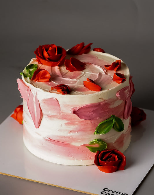 Pink Rose Ombre Cake