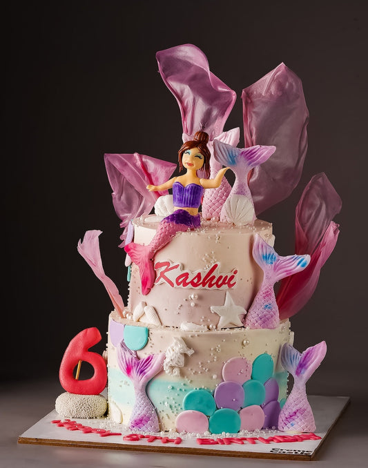 Mermaid Coral Fantasy Cake
